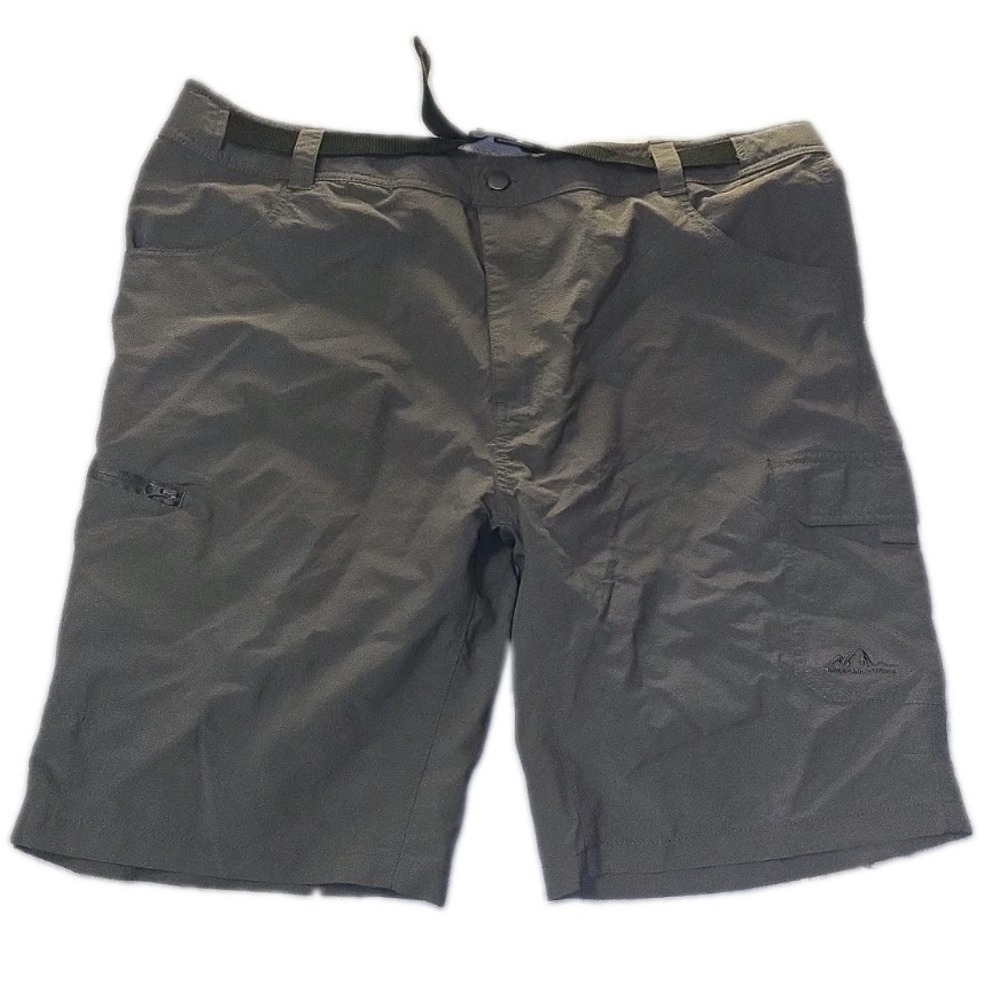 American Outback Cargo Shorts Mens 2XL Grey Quick Dry Belted Hiking Trail Outdoo